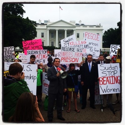 Senator Ted Cruz Free Meriam Ibrahim protest